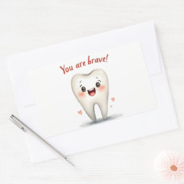 Adesivo Retangular Vinhetas para pequenos dentistas