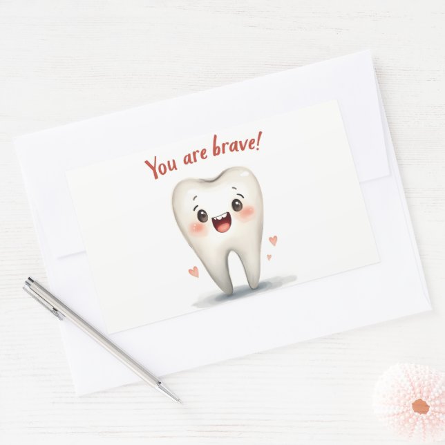 Adesivo Retangular Vinhetas para pequenos dentistas (Envelope)