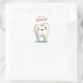 Adesivo Retangular Vinhetas para pequenos dentistas