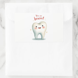 Adesivo Retangular Vinhetas para pequenos dentistas