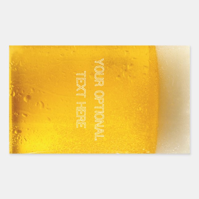 Adesivo Retangular Vinhetas personalizadas de CERVEJA (Frente)