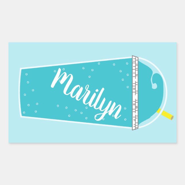 Adesivo Retangular Vinhetas Personalizadas para a Icy de Summertime (Frente)