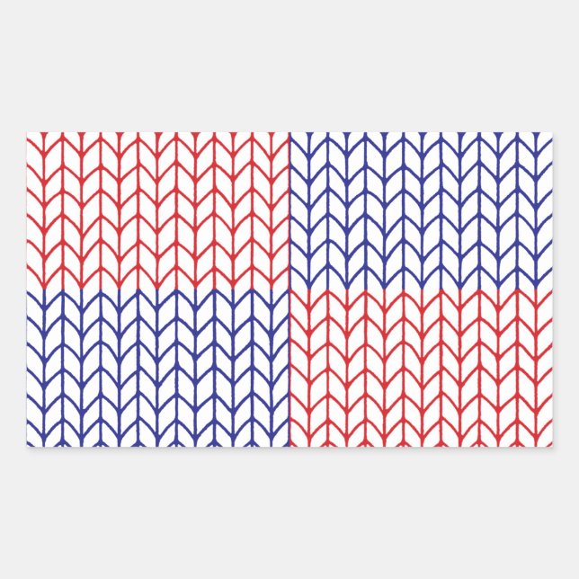 Adesivo Retangular Vinhetas retangulares KNIT AMERICANOS (Frente)