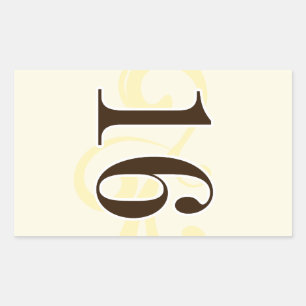 Adesivo Retangular Vinho Rótulo Número Vinhetas 16