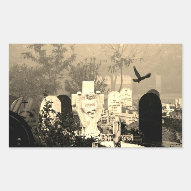 ADESIVO RETANGULAR VINHOS DE RETÂNGULO DE GRAVEYARD (Frente)