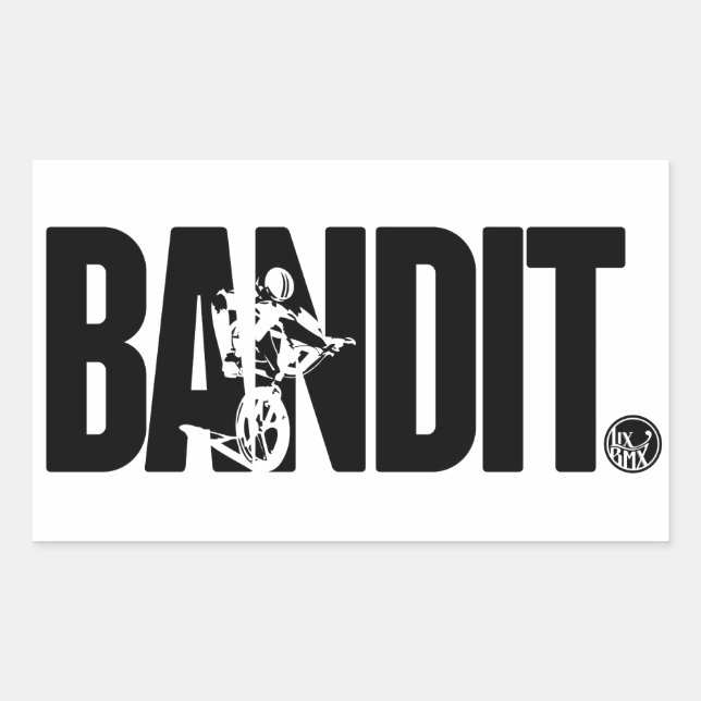 Adesivo Retangular Vintage BMX 'Bandit' Vintage vinker (Frente)