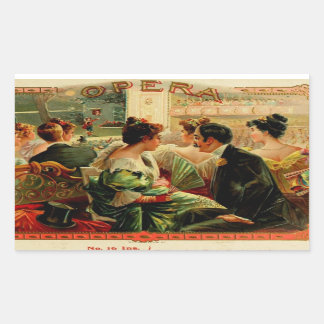 Adesivo Retangular Vintage Cigar Box Art