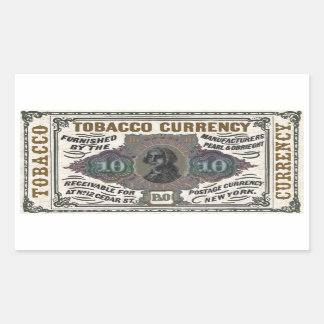 Adesivo Retangular Vintage Cigarro - Promocional colorizado