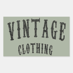 Adesivo Retangular Vintage Clothing