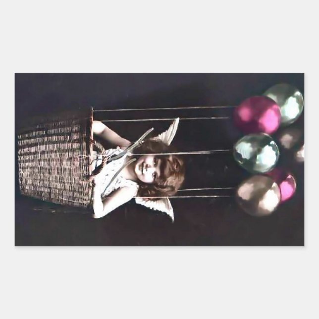 Adesivo Retangular Vintage Cupid (Frente)