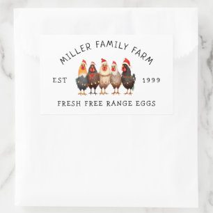 Adesivo Retangular Vintage Family Holiday Edition - Cartonagem de ovo