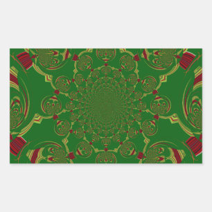 Adesivo Retangular Vintage Green