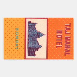 Adesivo Retangular Vintage Hotel & Viagem Sticker