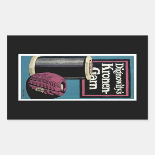 Adesivo Retangular Vintage Kronengard Yarn