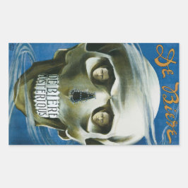Adesivo Retangular Vintage Magic Poster, De Biere, o Misterioso