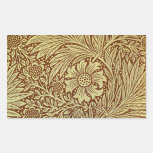Adesivo Retangular Vintage Marigold William Morris Design
