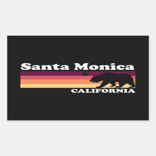 Adesivo Retangular Vintage Papais noeis Monica California