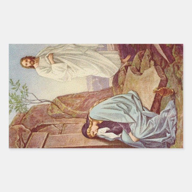 Adesivo Retangular Vintage: páscoa - (Frente)