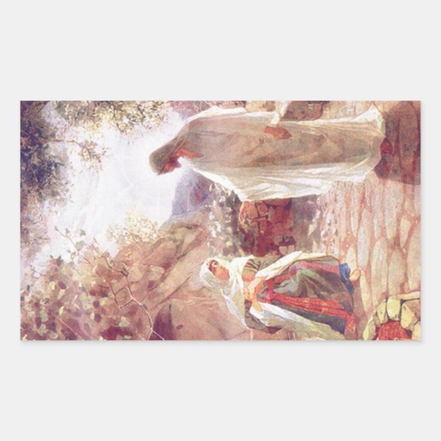 Adesivo Retangular Vintage : páscoa - (Frente)