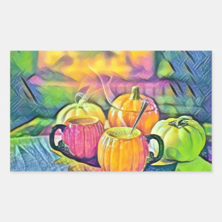 Adesivo Retangular Vintage Queda Bombas caem cores aquarela