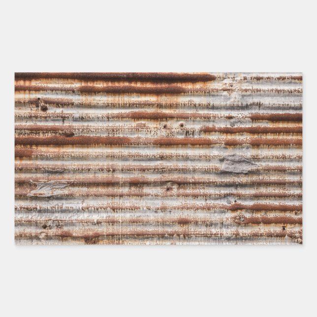 Adesivo Retangular Vintage Rusty Metal (Frente)