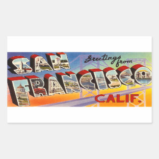 Adesivo Retangular Vintage San Francisco