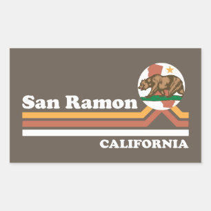 Adesivo Retangular Vintage San Ramon California