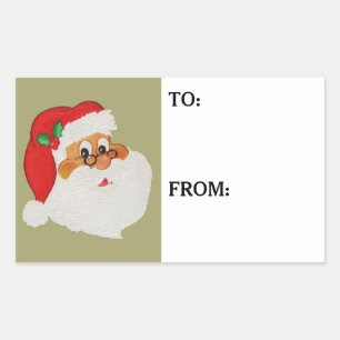 Adesivo Retangular Vintage Style Black Papais noeis Pop Art Gift Stic