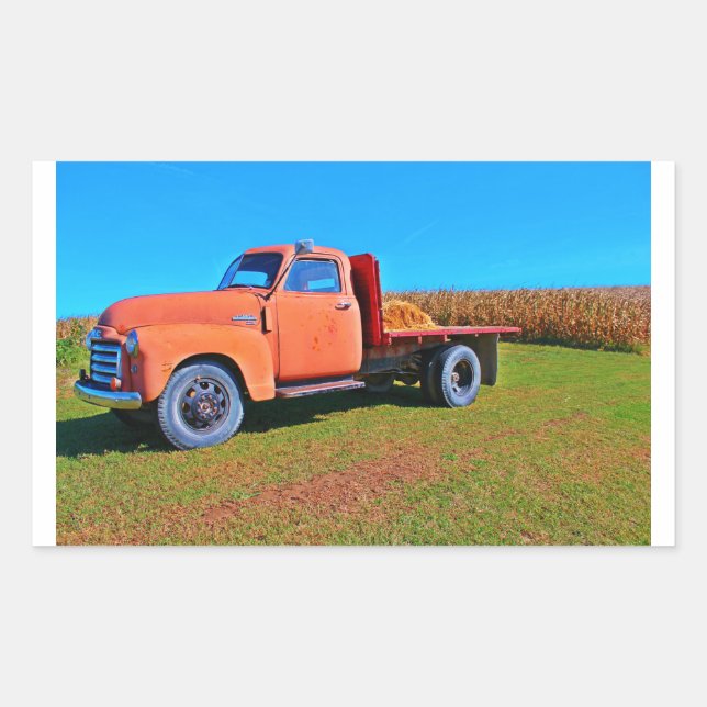 Adesivo Retangular Vintage Truck (Frente)