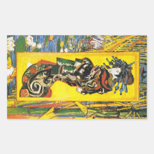 Adesivo Retangular Vintage Van Gogh Geisha 1887