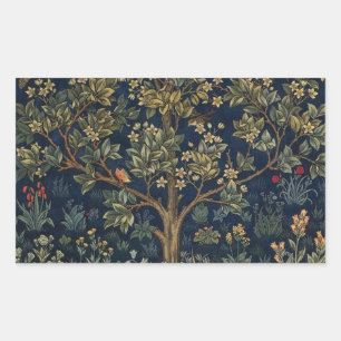 Adesivo Retangular Vintage William Morris–Árvore da Vida