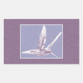 Adesivo Retangular Violet Hummingbird