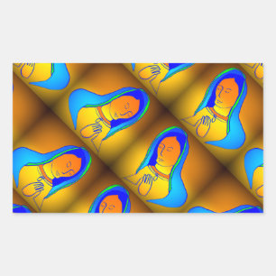 Adesivo Retangular Virgem De Guadalupe