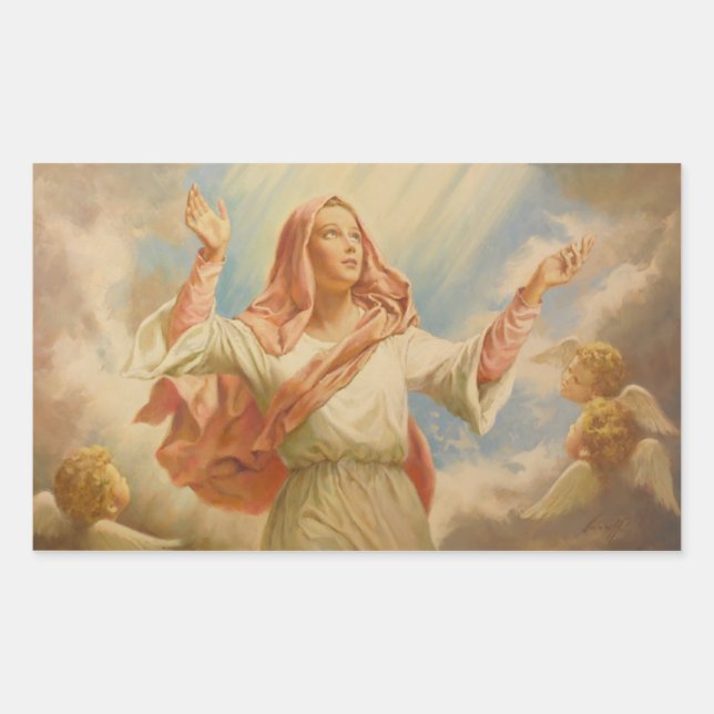 Adesivo Retangular Virgem Mary Assuume (Frente)