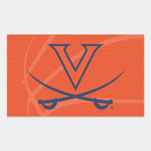 Adesivo Retangular Virginia Cavaliers Basquete (Frente)