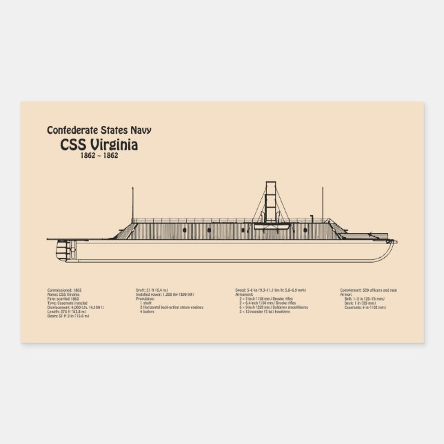 Adesivo Retangular Virgínia CSS - Planos de Impressão Bluetooth de En (Frente)