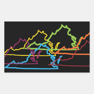 Adesivo Retangular virginia pride blur