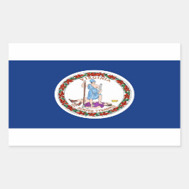 Adesivo Retangular Virginia State Flag Sticker