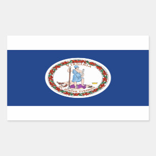 Adesivo Retangular Virginia State Flag Sticker