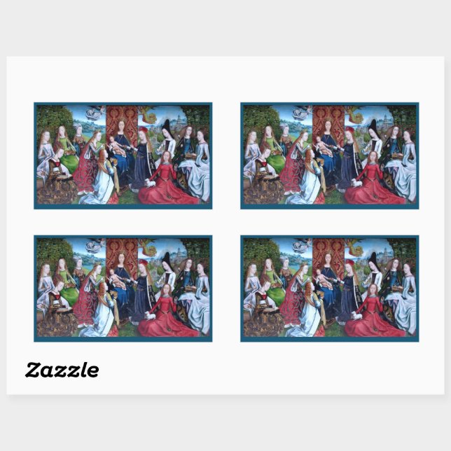 Adesivo Retangular Virgo inter Virgines (M 070) (Folha)