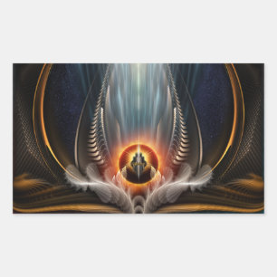 Adesivo Retangular Visibilidade Imperial Vinheta Retangular de Arte F