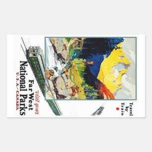 Adesivo Retangular Visite seus Parques Nacionais do Extremo Oeste