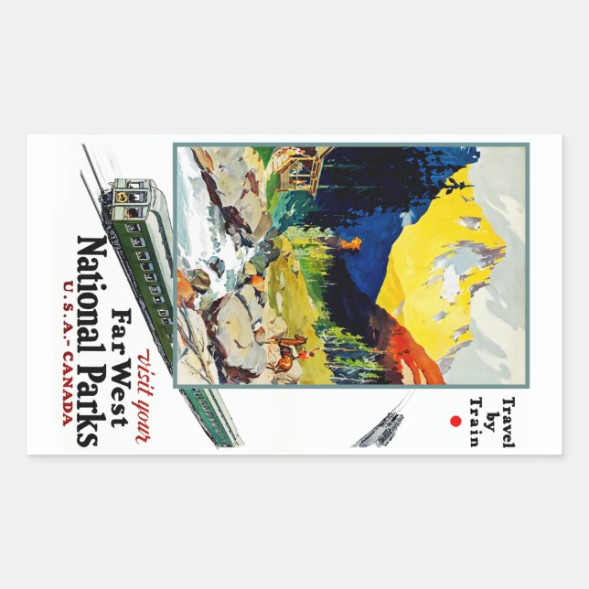 Adesivo Retangular Visite seus Parques Nacionais do Extremo Oeste (Frente)