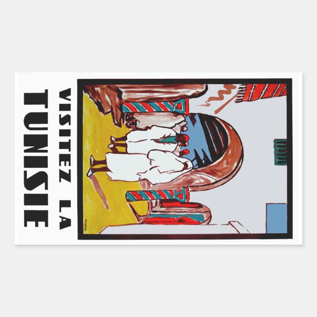 Adesivo Retangular Visitez La Tunisie (Frente)