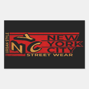 Adesivo Retangular Visto Nova Iorque Urban Style Street