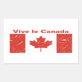 Adesivo Retangular Vive le Canada