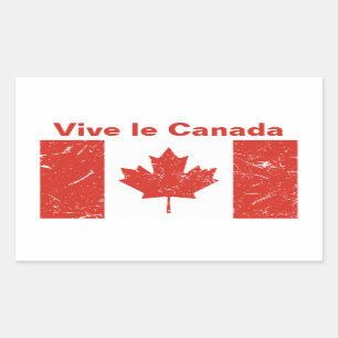 Adesivo Retangular Vive le Canada