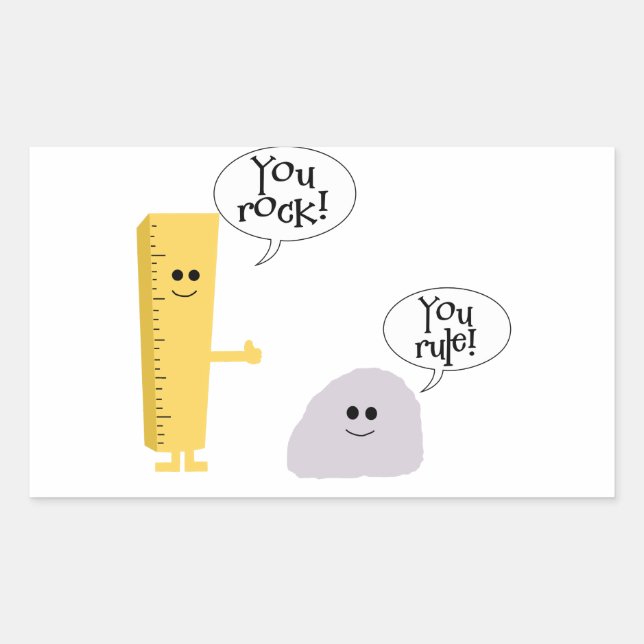 Adesivo Retangular Você balança-o regra (Frente)