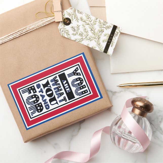 Adesivo Retangular Você É O Que Você Defende (Presentear)