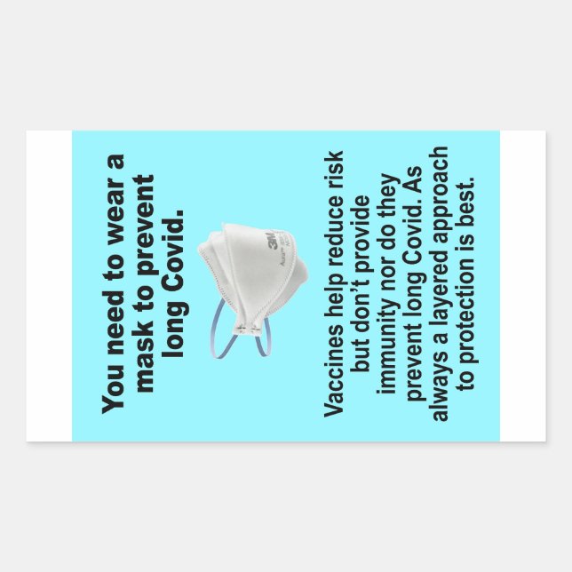 Adesivo Retangular Você precisa vestir uma máscara para evitar adesiv (Frente)